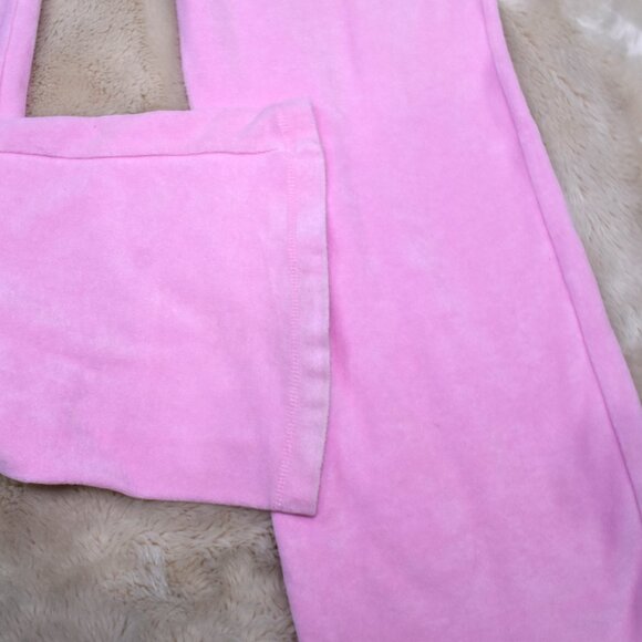 Lilly Pulitzer Terry Cloth Pink Lounge Track Set Full Zip Hoodie XL Pants L - Picture 14 of 14